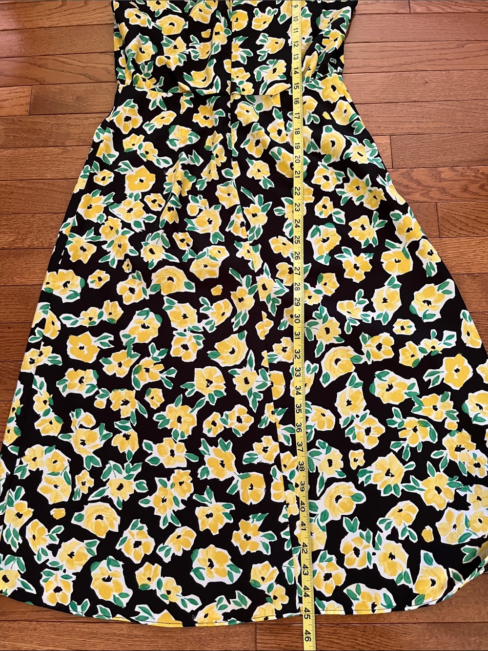 Ann Taylor Floral Mock Neck Midi Flare Dress - Picture 15 of 16